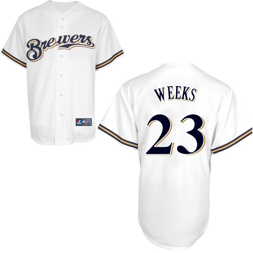 Rickie Weeks #23 Youth Baseball Jersey-Milwaukee Brewers Authentic Home White Cool Base MLB Jersey